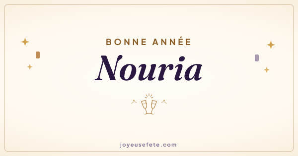 Image « Bonne année Nouria » au format large