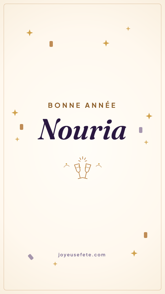Image « Bonne année Nouria » au format story