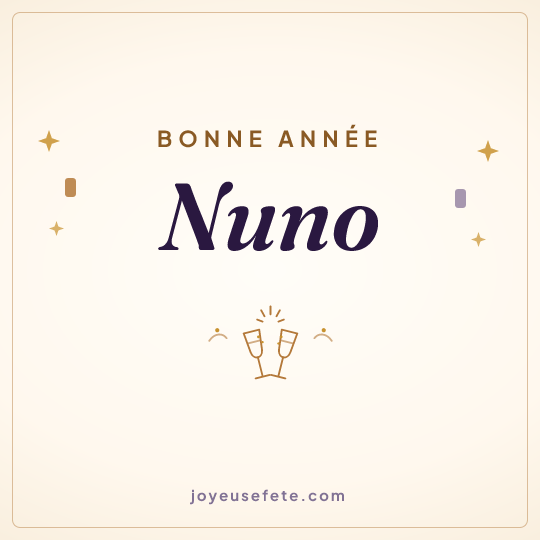 Image carrée « Bonne année Nuno » pour WhatsApp