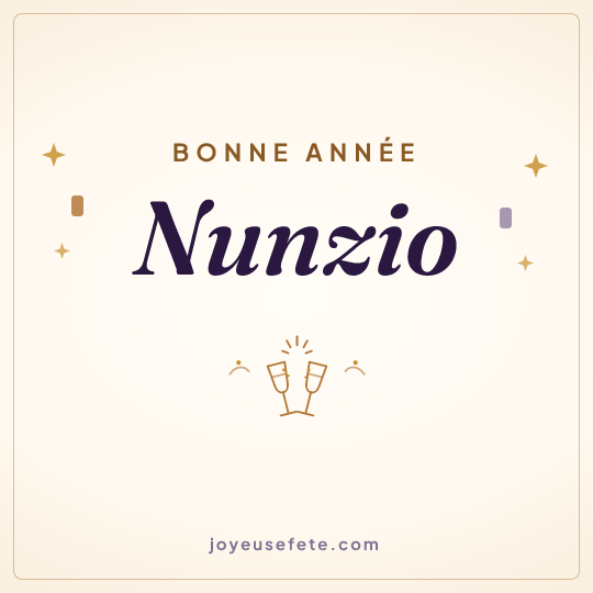 Image carrée « Bonne année Nunzio » pour WhatsApp