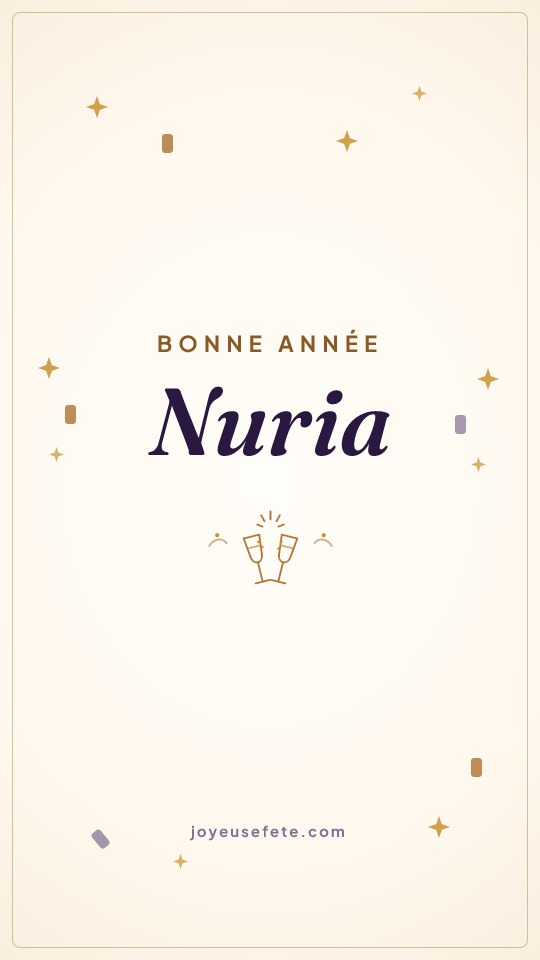 Image « Bonne année Nuria » au format story