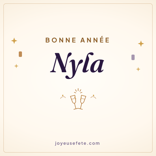 Image carrée « Bonne année Nyla » pour WhatsApp
