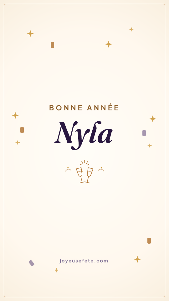Image « Bonne année Nyla » au format story