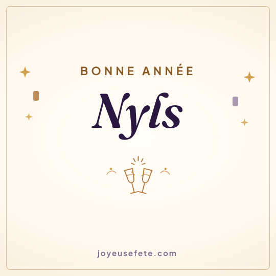 Image carrée « Bonne année Nyls » pour WhatsApp