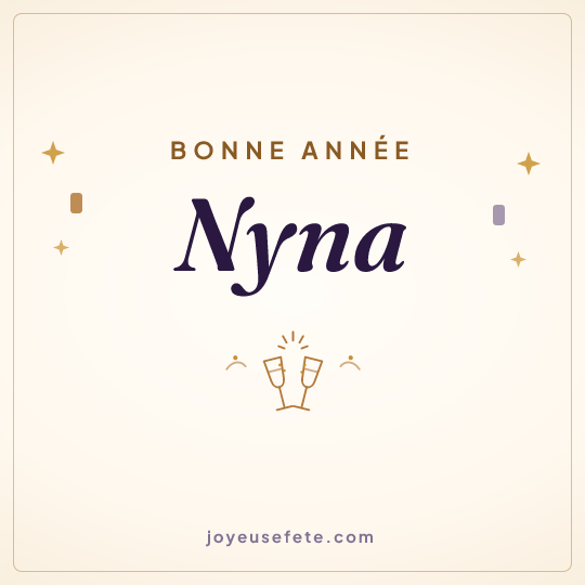 Image carrée « Bonne année Nyna » pour WhatsApp