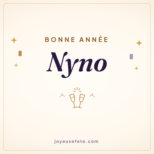 Image carrée « Bonne année Nyno » pour WhatsApp