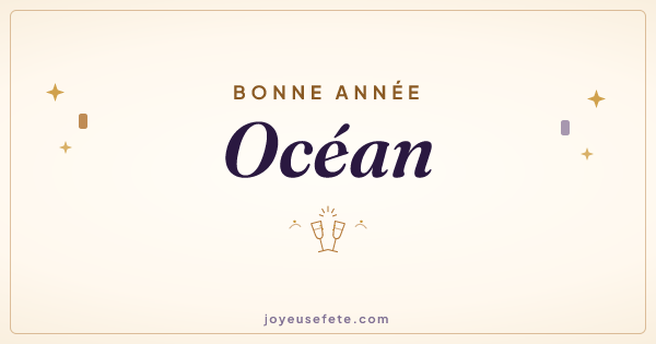 Image « Bonne année Océan » au format large