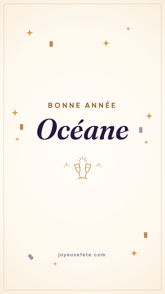 Image « Bonne année Océane » au format story