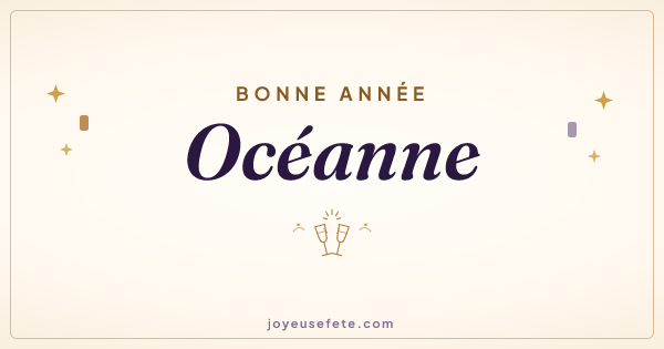 Image « Bonne année Océanne » au format large