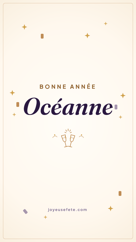 Image « Bonne année Océanne » au format story