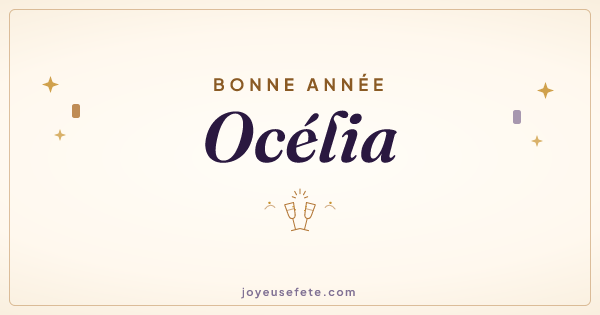 Image « Bonne année Océlia » au format large