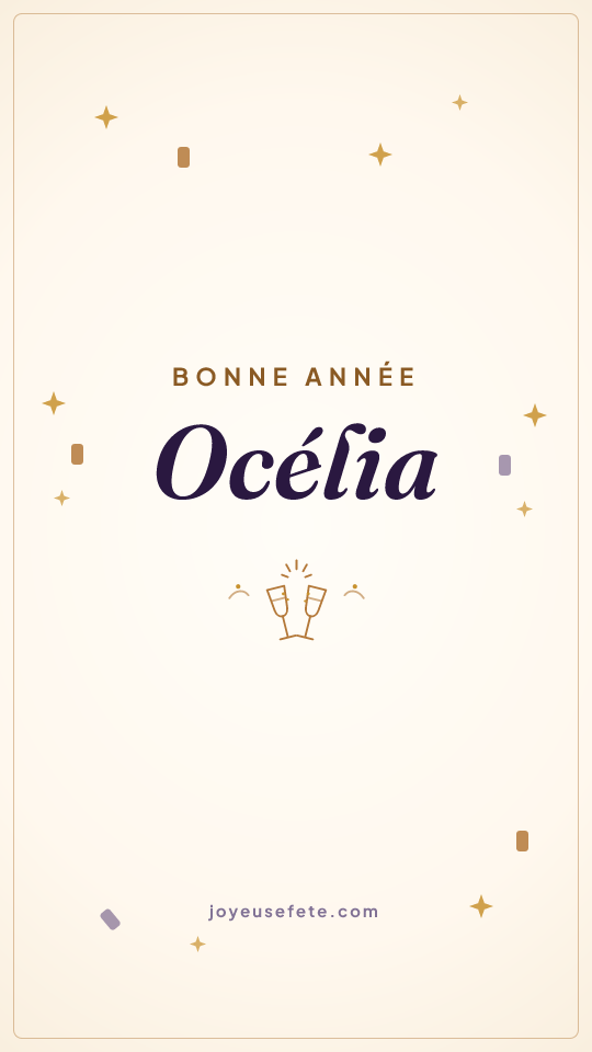 Image « Bonne année Océlia » au format story