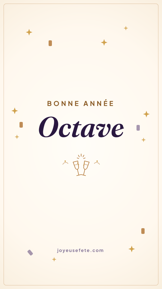 Image « Bonne année Octave » au format story
