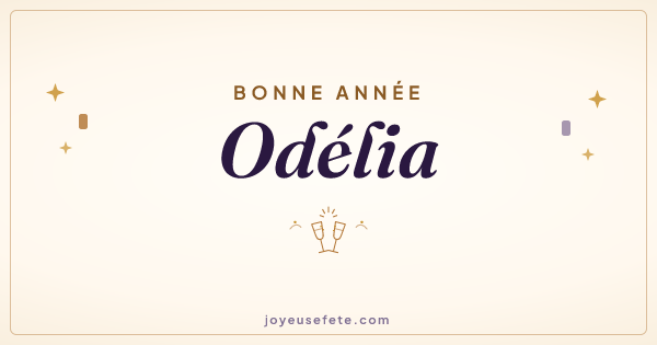 Image « Bonne année Odélia » au format large
