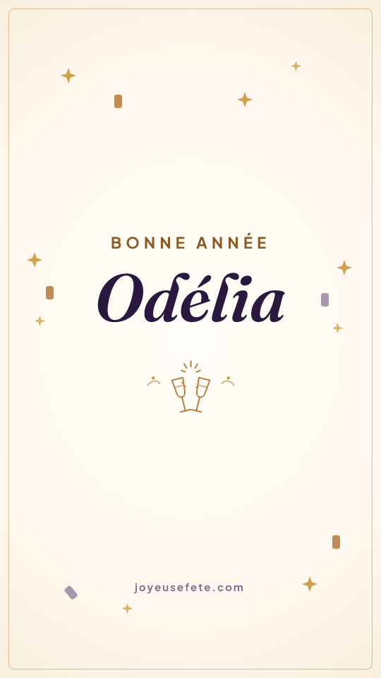 Image « Bonne année Odélia » au format story