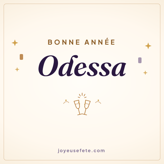 Image carrée « Bonne année Odessa » pour WhatsApp
