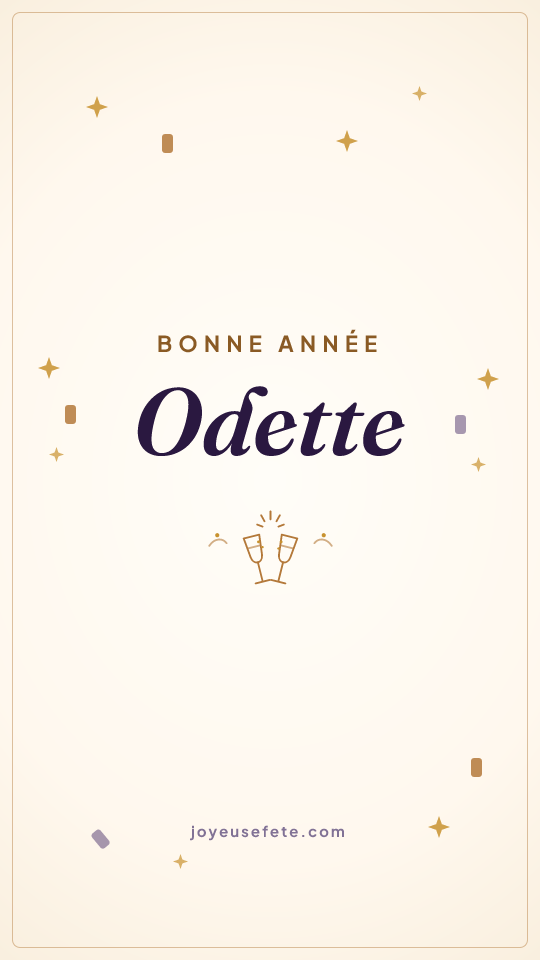 Image « Bonne année Odette » au format story