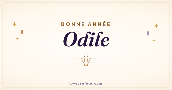 Image « Bonne année Odile » au format large