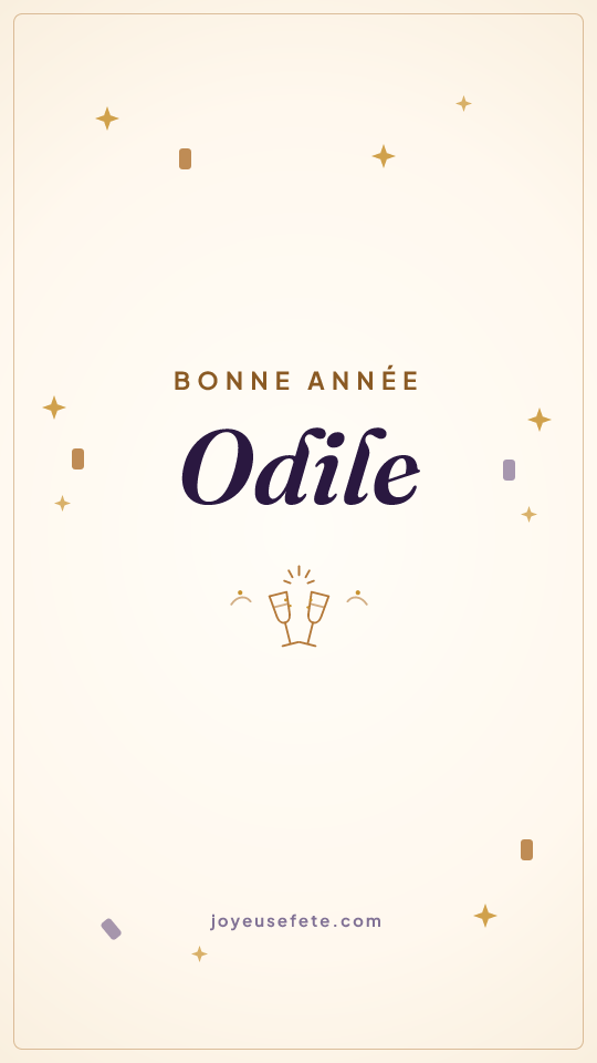 Image « Bonne année Odile » au format story