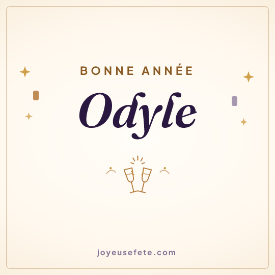 Image carrée « Bonne année Odyle » pour WhatsApp