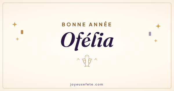 Image « Bonne année Ofélia » au format large