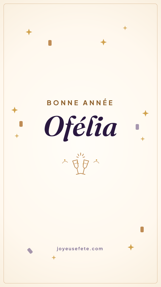 Image « Bonne année Ofélia » au format story