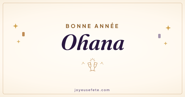 Image « Bonne année Ohana » au format large