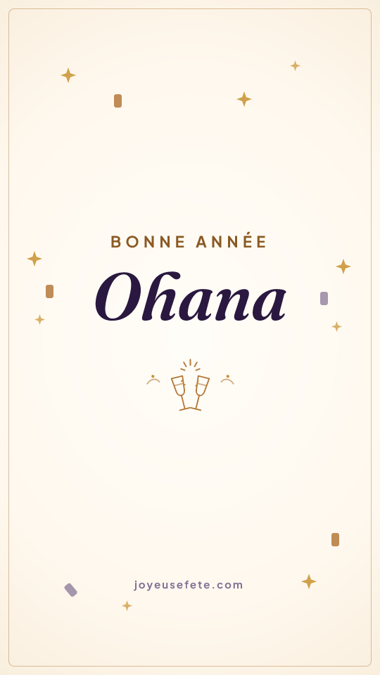 Image « Bonne année Ohana » au format story