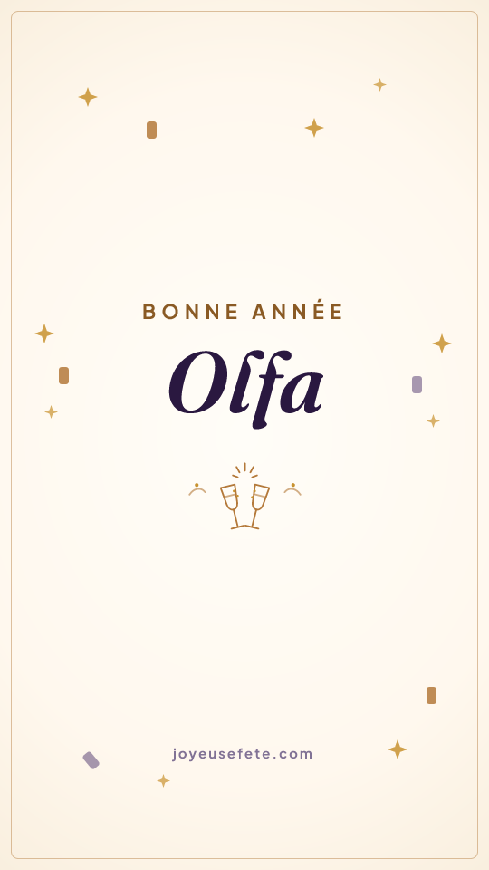 Image « Bonne année Olfa » au format story