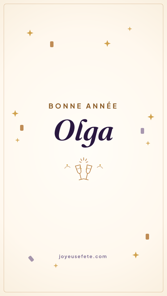 Image « Bonne année Olga » au format story