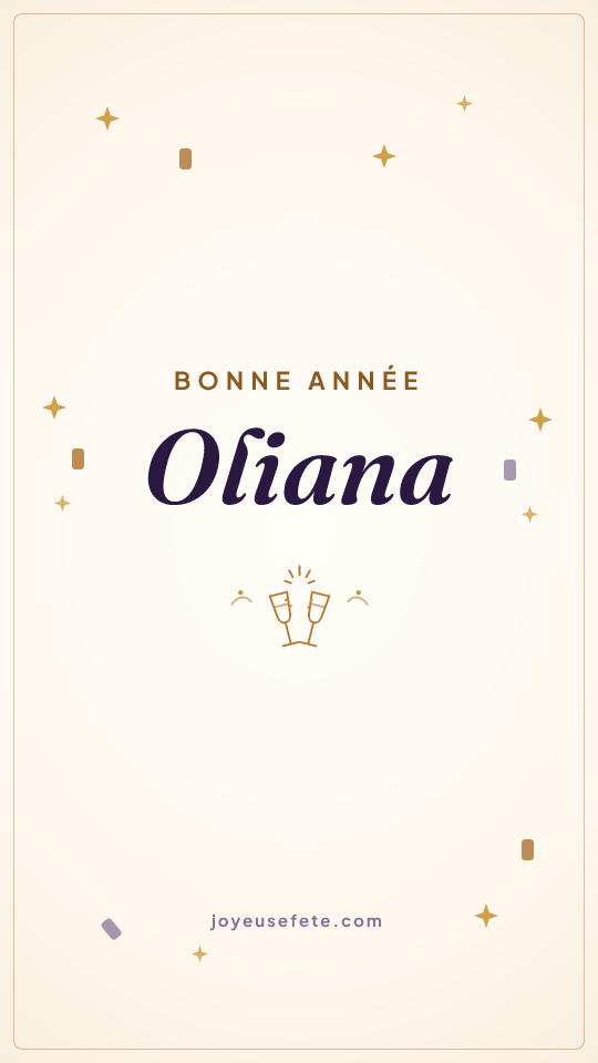 Image « Bonne année Oliana » au format story