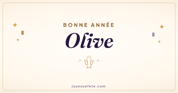 Image « Bonne année Olive » au format large