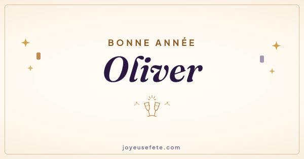 Image « Bonne année Oliver » au format large