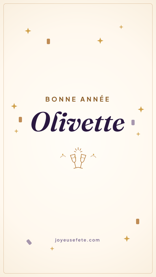 Image « Bonne année Olivette » au format story