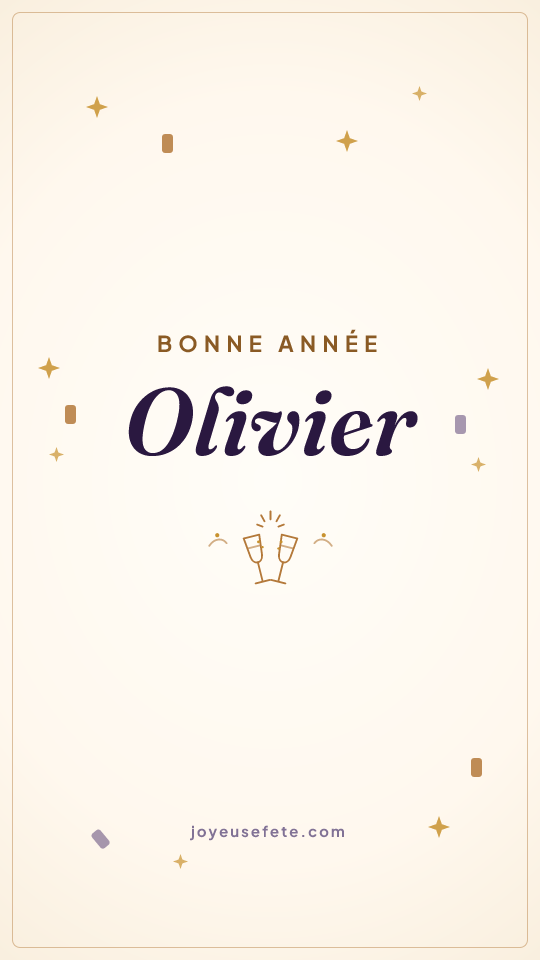 Image « Bonne année Olivier » au format story