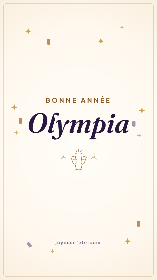 Image « Bonne année Olympia » au format story