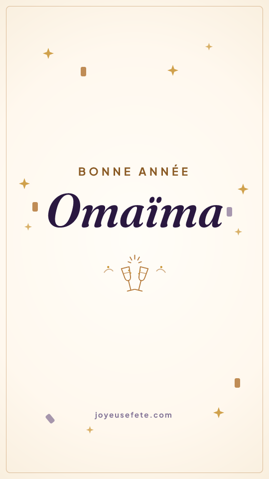 Image « Bonne année Omaïma » au format story