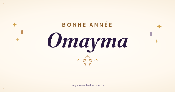 Image « Bonne année Omayma » au format large