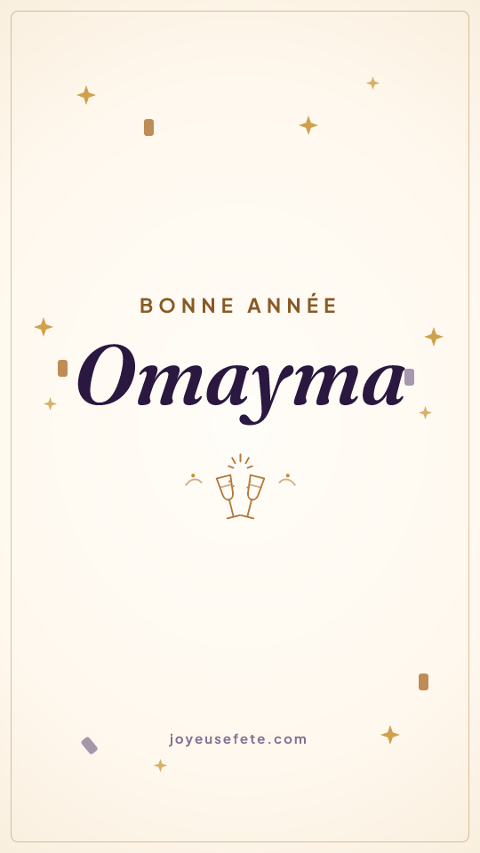 Image « Bonne année Omayma » au format story