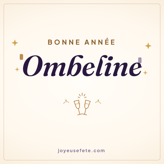 Image carrée « Bonne année Ombeline » pour WhatsApp