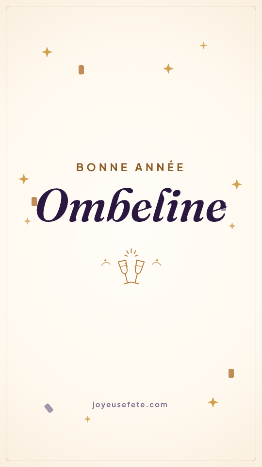 Image « Bonne année Ombeline » au format story