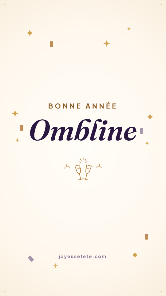 Image « Bonne année Ombline » au format story