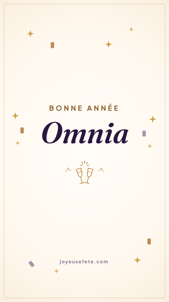 Image « Bonne année Omnia » au format story
