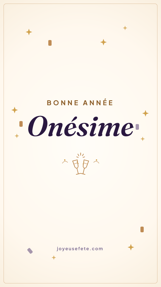 Image « Bonne année Onésime » au format story