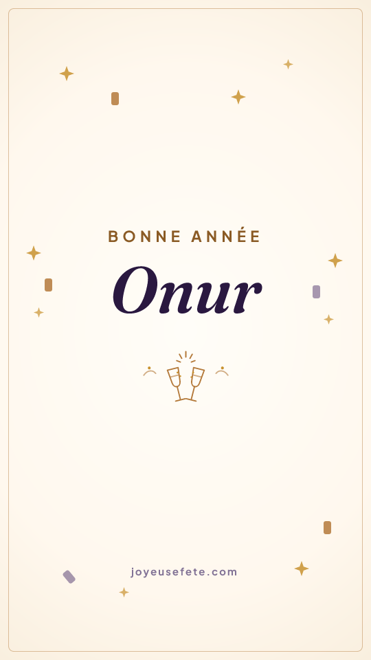 Image « Bonne année Onur » au format story