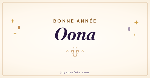 Image « Bonne année Oona » au format large