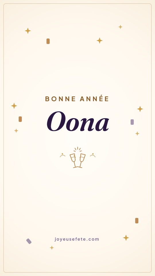 Image « Bonne année Oona » au format story