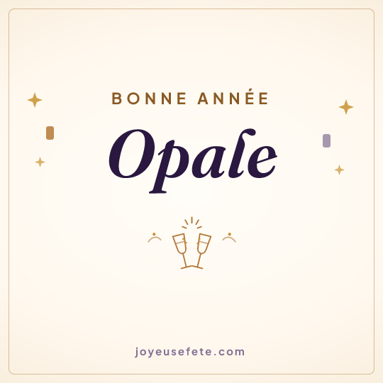 Image carrée « Bonne année Opale » pour WhatsApp