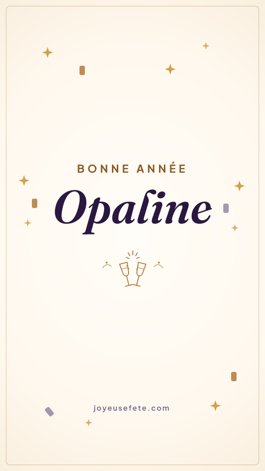 Image « Bonne année Opaline » au format story