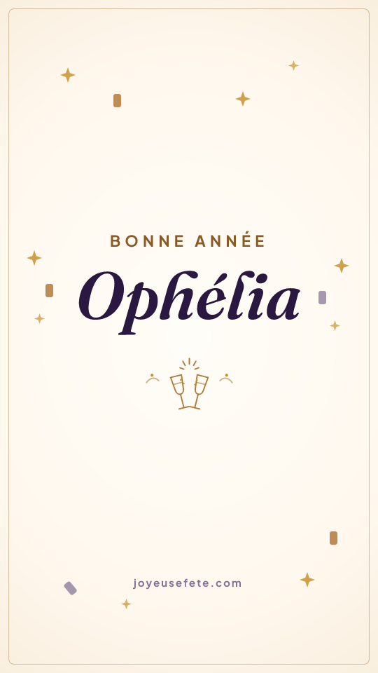 Image « Bonne année Ophélia » au format story